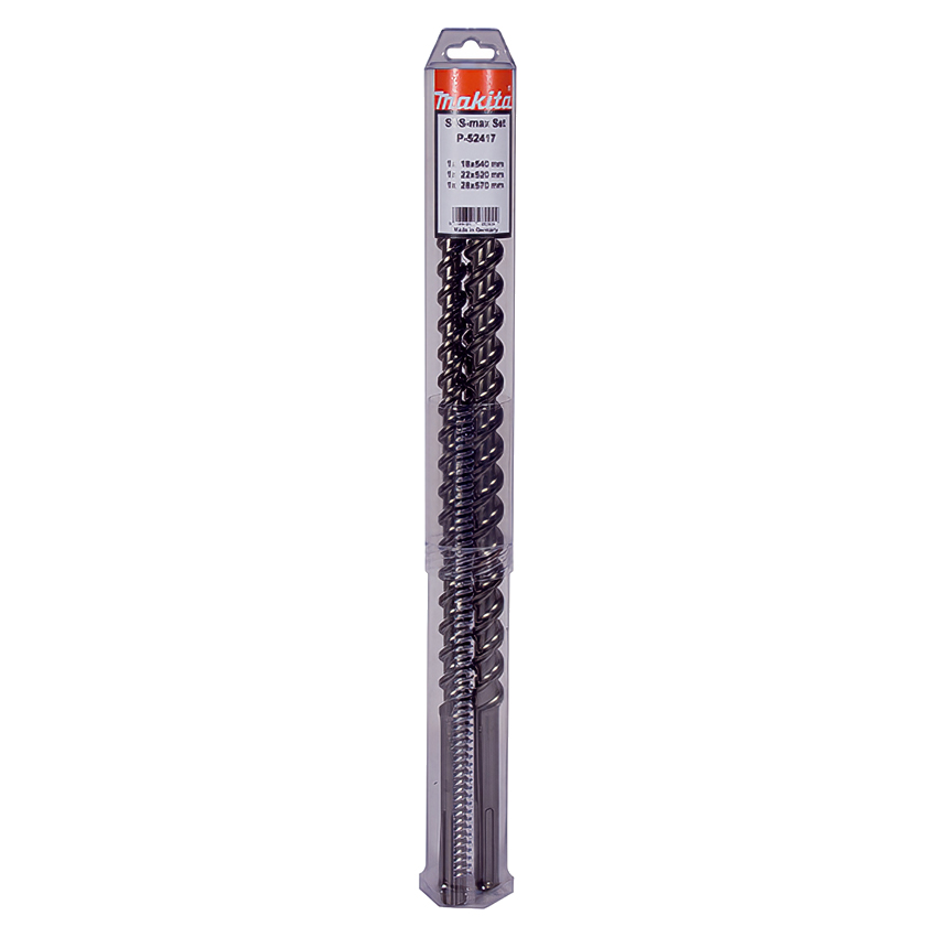 Набір бурів SDS-MAX MAK4, 3 шт. Makita (P-52417)