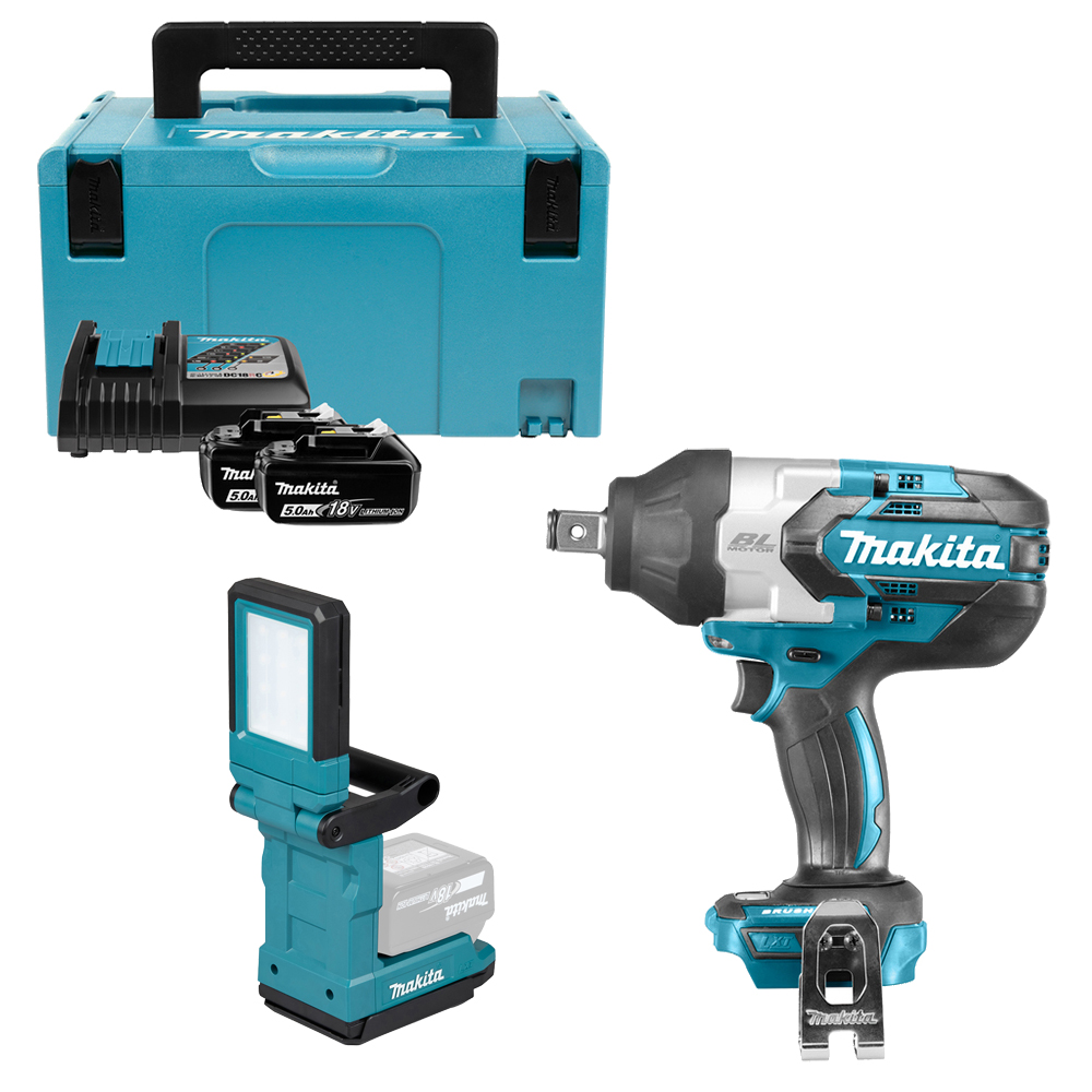 Набір акумуляторного інструменту Makita LXT 18 В (ударний гайкокрут DTW1001RTJ  + ліхтар EUADML819)