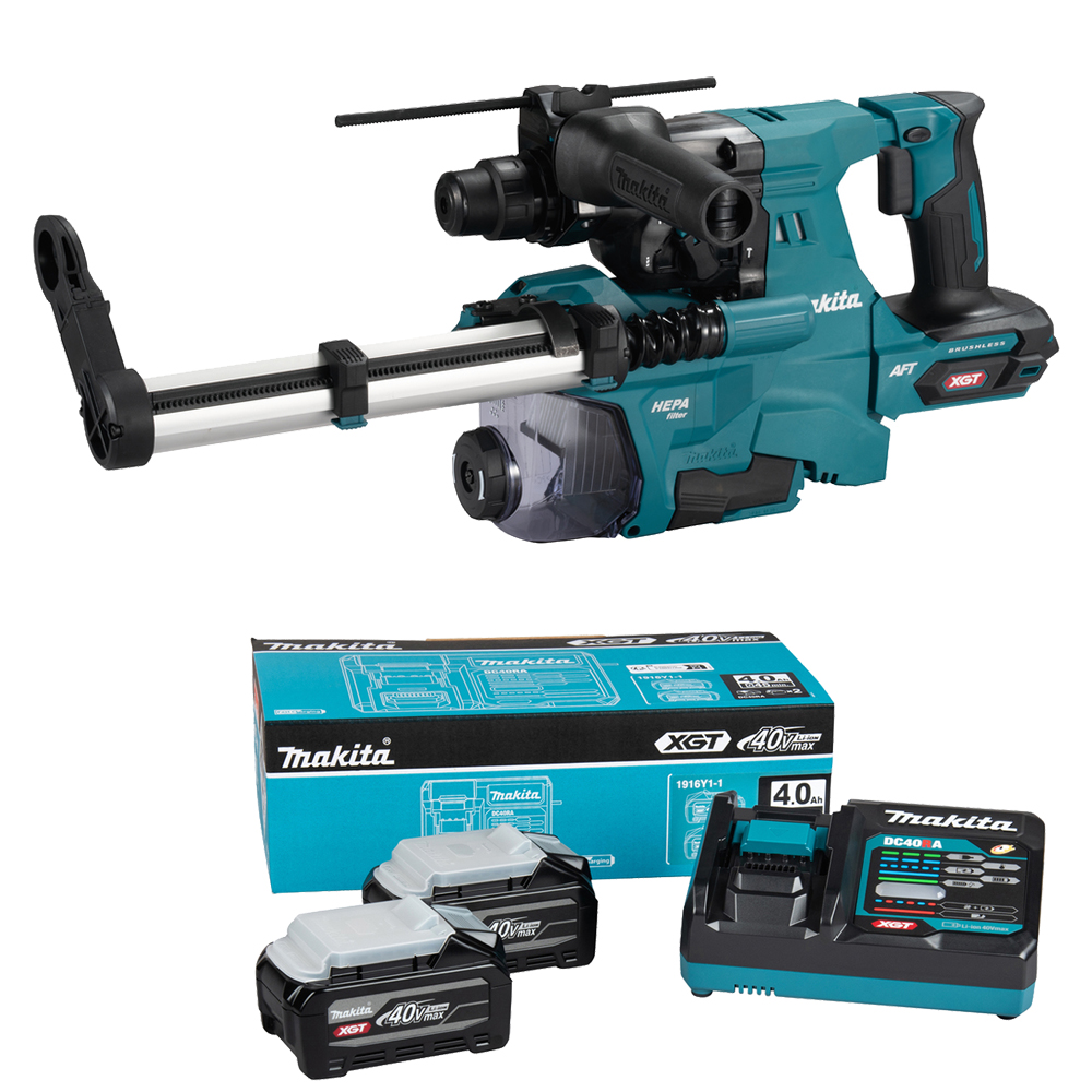 Акумуляторний перфоратор Makita XGT 40 V MAX HR011GZ + 1916Y1-1 + DX17