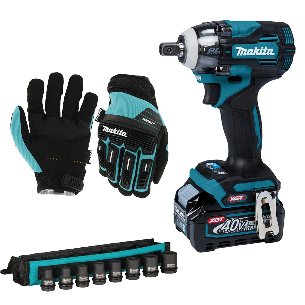 Акумуляторний ударний гайкокрут Makita XGT 40 V MAX TW005GD201 + E-16601 + P-84573